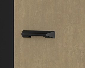 Szafa młodzieżowa COLIN 01 3D dąb złoty craft/czarna ML MEBLE