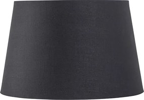 Czarny abażur bawełniany ze złotym wnętrzem 25/20/16