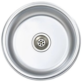 Okrągły zlew kuchenny z sitkiem i syfonem L1-M11