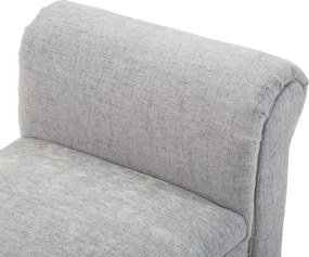 HOMCOM ławka tapicerowana ławka do siedzenia taboret elegancka materiał lniany jasnoszary 103x48x38 cm