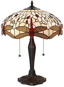 Endon 64085 - Lampa stołowa Tiffany DRAGONFLY 2xE27/60W/230V śr. 41 cm
