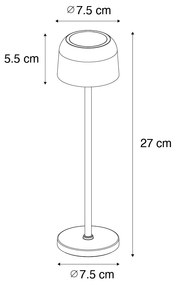 Zewnetrzna Lampa stołowa kremowa ładowana z ładowarką - Raika Nowoczesny Oswietlenie zewnetrzne