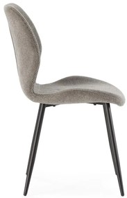 Jasnoszare tapicerowane krzesła zestaw 4 szt. Ansu – Marckeric