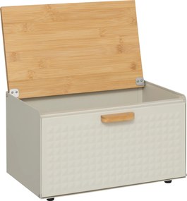 Metalowy chlebak SENSIA z bambusową pokrywą