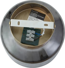 Nowoczesna lampa sufitowa mosiężna z przydymionym szkłem - Stiklo