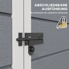 Outsunny Domek na Narzędzia 122x149cm, Ogrodowe z Oknem i Wentylacją, Aluminium, Z Zamkiem, Aosom PL