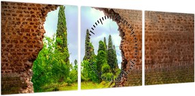 Obraz - Ogród Eden (z zegarem) (90x30 cm)