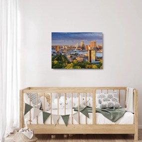 Obraz na szkle - Panorama Rotterdamu, Holandia (70x50 cm)