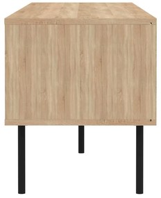Czarna szafka pod TV w dekorze dębu 165x40 cm Ampère – TemaHome