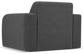 Ciemnoszary fotel z materiału bouclé Molino – Micadoni Home