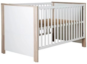 Biało-naturalne łóżeczko ze schowkiem 70x140 cm Olaf – Roba