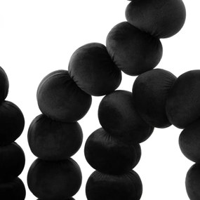 Krzesło welurowe BUBBLE BEAM czarne HOMLA