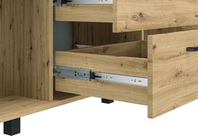 Komoda z szufladami i półkami Nevio 12, dąb artisan