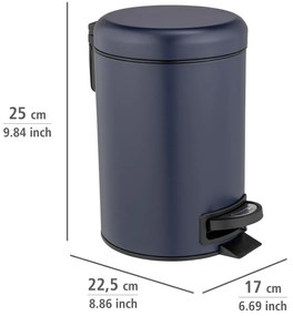 Nowoczesny kosz na śmieci do łazienki z pedałem, 3 l, WENKO