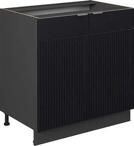 Szafka pod zlew czarne paski 80x51.6x82 fame-line