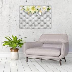 Obraz na szkle kwiatów lilii (70x50 cm)