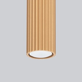 Plafon KARBON 30 złoty ryflowany SOLLUX  LIGHTING