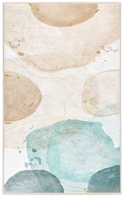 Kremowo-turkusowy dywan odpowiedni do prania 120x180 cm Puddle – Mila Home