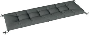 Outsunny Poduszka na Leżak z Paskami Mocującymi, Pikowana 198x65x13 cm, Ciemnoszara | Aosom PL