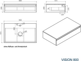 Szafka podumywalkowa Vision 800