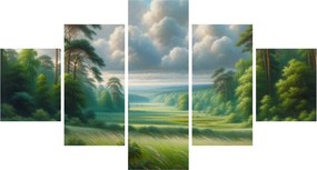 Obraz - Zielony krajobraz (125x70 cm)