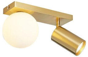 Nowoczesna lampa sufitowa mosiężna 2-punktowa regulowana - Lesly Nowoczesny Oswietlenie wewnetrzne