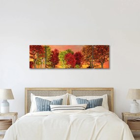 Obraz - Kolorowe drzewa (170x50 cm)