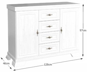 Komoda KORA KK3, sosna andersen