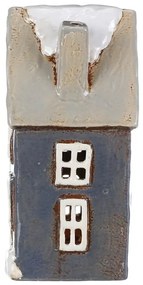 Ozdoby świąteczne Zimowy domek, ceramika, naświeczkę do herbaty, szary