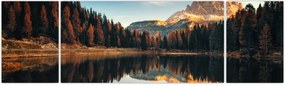 Obraz - Alpy, Włochy, Dolomity, Lago Antorno (170x50 cm)