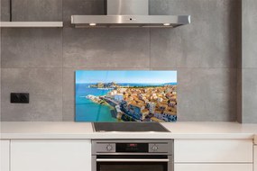 Panel Szklany Nadmorskie Miasteczko w Grecji