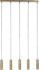 Nowoczesna lampa wisząca brązowa 5-punktowa - Jeana