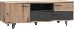 Młodzieżowa szafka RTV Raven 131 dąb artisan/beton