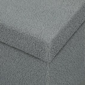 HOMCOM Puf do przechowywania, tapicerowana ławka z pojemnikiem i pokrywą do salonu, sypialni, korytarza, Ciemnoszary