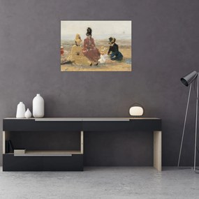 Obraz - Eugène Boudin, On the Beach, Trouville, reprodukcje (70x50 cm)