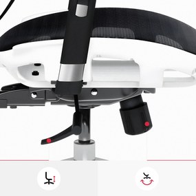 Fotel ergonomiczny Diablo V-Basic, biało-czarny