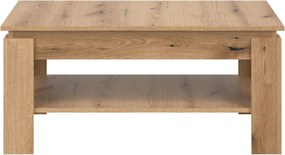 Ława z Półką do Salonu MIRLO 101,5 cm Dąb evoke Nowoczesna