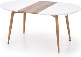 Stół EDWARD 120(200)x100 biały/dąb san remo rozkładany