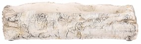Osłonka na kwiaty - skrzynka, imitacja brzozy, 32 x 12 x 8 cm, 32 cm