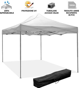 x 4,5 m Biała składana altana pokryta wodoodpornym PVC