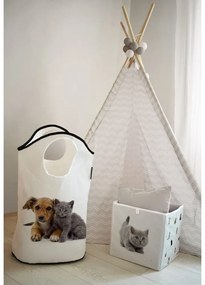 Biały tekstylny dziecięcy kosz na zabawki 57x26x70 cm The Cutest Ones – Butter Kings