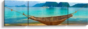 Obraz - Hamak na plaży (170x50 cm)