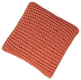 Ceglasty puf w kształcie poduszki Bonami Essentials Knit