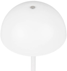 Lampa stołowa LED w matowym białym kolorze z metalowym kloszem (wysokość 21 cm) Munoz – Trio