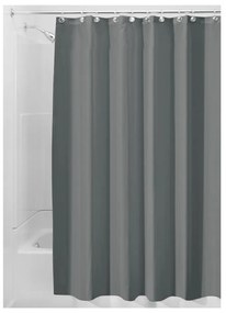 Szara zasłona prysznicowa iDesign, 180x200 cm