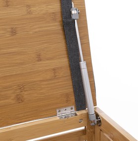 Stołek łazienkowy BAMBOO z koszem na pranie, 2w1