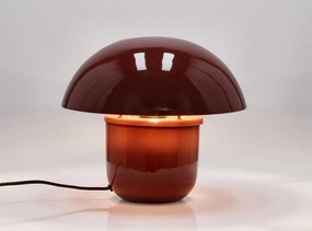 Bordowa metalowa lampa stołowa z metalowym kloszem (wysokość 27 cm) Koppel – Bizzotto