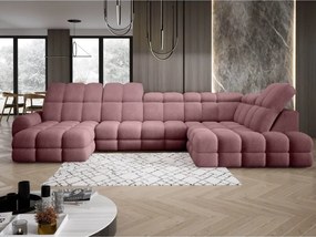 Narożnik TOLLO XL z elektryczną regulacją siedziska Prawostronny w tkaninie promocyjnej BUBBLE 09 WERSAL