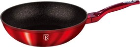 Nowoczesny czerwony wok granitowy na indukcję 28cm L4-L89