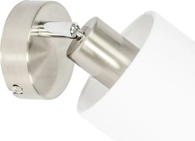 Nowoczesna lampa ścienna stalowa z białym kloszem regulowanym - Hetta